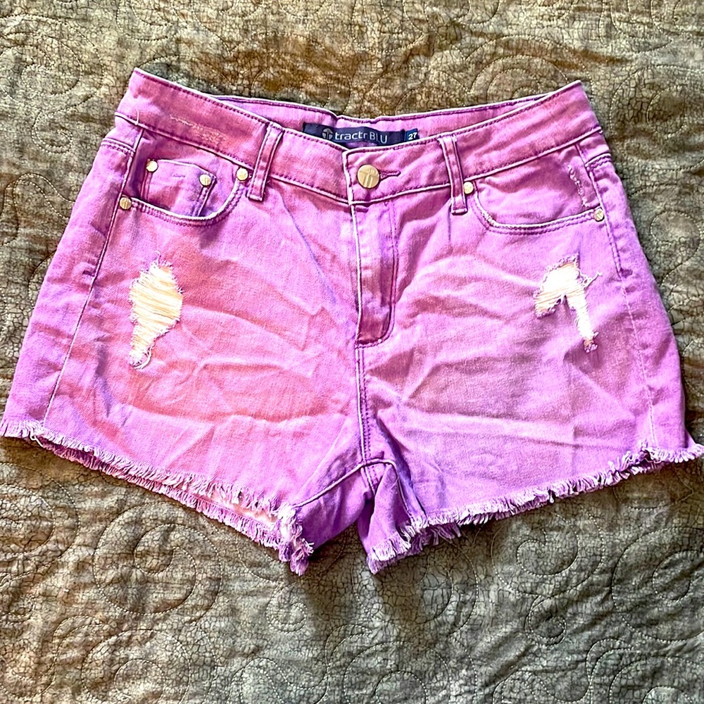 Tract Blu purple jean shorts size 27
